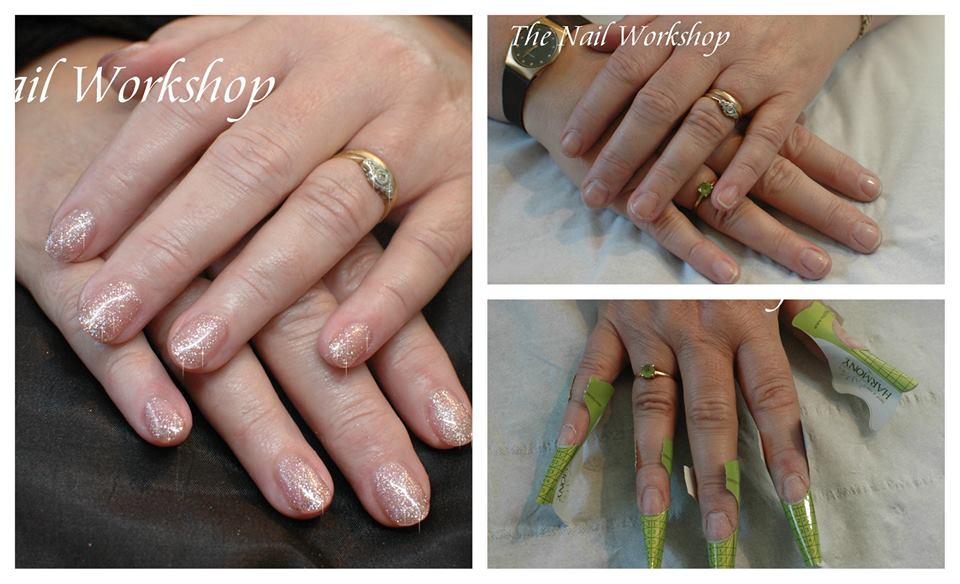 Sculptured Acylic Bridal Party nails